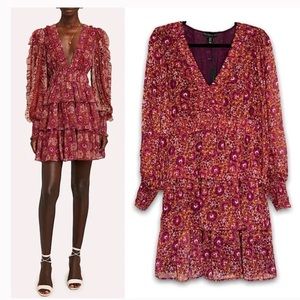 House of Harlow | Berry Ruffle Dress